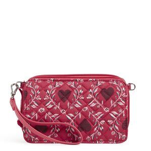 7712 Cotton All in One Crossbody Purse With RFID Protection, Imperial
